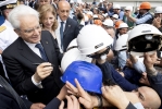  Il Presidente Mattarella a Castellammare di Stabia alla cerimonia di varo della nave “Trieste” della Marina Militare