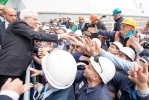 Il Presidente Mattarella a Castellammare di Stabia alla cerimonia di varo della nave “Trieste” della Marina Militare