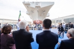 Il Presidente Mattarella a Castellammare di Stabia alla cerimonia di varo della nave “Trieste” della Marina Militare