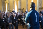 Il Presidente della Repubblica Sergio Mattarella in occasione della cerimonia per i 110 della fondazione della Federazione Italiana Scherma
