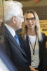 Il Presidente Sergio Mattarella con Valentina Vezzali, alla mostra dal titolo “FIS110 – Un TesORO italiano”, in occasione dei 110 anni della fondazione della Federazione Italiana Scherma
