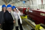 Il Presidente della Repubblica Sergio Mattarella nel corso della visita al CERN