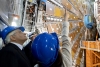 Il Presidente della Repubblica Sergio Mattarella nel corso della visita al CERN