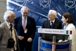 Il Presidente della Repubblica Sergio Mattarella nel corso della visita al CERN