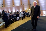 Ginevra - Il Presidente della Repubblica Sergio Mattarella al termine del suo intervento in occasione della visita al Globo della Scienza e dell’Innovazione, per l’esposizione “L’Universo delle Particelle”