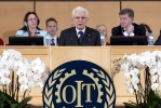 Il Presidente Sergio Mattarella in occasione dei 100 anni di fondazione dell’Organizzazione Internazionale del Lavoro (OIL)