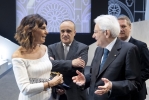 Il Presidente della Repubblica Sergio Mattarella con Maria Francesca Merloni, Ambasciatrice UNESCO per le Città Creative e Alberto Bonisoli, Ministro dei Beni e delle attività Culturali e del Turismo, in occasione della cerimonia di apertura della XIII edizione del Forum delle Città creative UNESCO