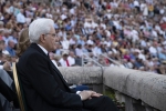 Il Presidente Sergio Mattarella e la Sig.ra Laura, alla rappresentazione dell’opera “La Traviata” di Giuseppe Verdi, diretta dal M° Daniel Oren, in occasione dell’inaugurazione del 97^ Festival lirico della Fondazione Arena di Verona