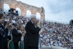 Il Presidente Sergio Mattarella e la Sig.ra Laura, alla rappresentazione dell’opera “La Traviata” di Giuseppe Verdi, diretta dal M° Daniel Oren, in occasione dell’inaugurazione del 97^ Festival lirico della Fondazione Arena di Verona. 
(foto di Francesco Ammendola - Ufficio per la Stampa e la Comunicazione della Presidenza della Repubblica)