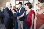 Il Presidente Sergio Mattarella con Francesca Ambrosoli in occasione della VII edizione del Premio Giorgio Ambrosoli