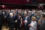 Il Presidente Sergio Mattarella con Francesca e Umberto Ambrosoli in occasione della VII edizione del Premio Giorgio Ambrosoli