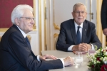 Il Presidente Sergio Mattarella con il Presidente Federale della Repubblica d'Austria Alexander Van der Bellen,in occasione della visita di Stato nella Repubblica d'Austria