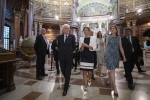 Il Presidente Sergio Mattarella e la Sig.ra Laura,alla Biblioteca Nazionale Austriaca,in occasione della visita di Stato nella Repubblica d'Austria. 
