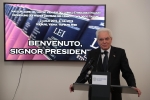 Il Presidente della Repubblica Sergio Mattarella nel corso dell'inaugurazione del Centro viennese per il Lessico Etimologico Italiano (LEI)