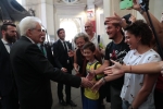 Il Presidente della Repubblica Sergio Mattarella al termine della visita al Centro viennese per il Lessico Etimologico Italiano (LEI)