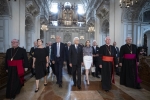 Il Presidente Sergio Mattarella, la Sig.ra Laura, il Presidente Van der Bellen e la consorte al complesso monumentale del Duomo