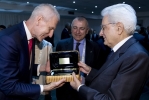 Il Presidente della Repubblica Sergio Mattarella alla cerimonia di apertura delle Universiadi con Oleg Matystin, Presidente Federazione Internazionale Sport Universitari