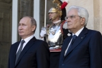 Il Presidente Sergio Mattarella con il Presidente della Federazione Russa Vladimir Vladimirovich Putin, in visita ufficiale