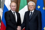 Il Presidente Sergio Mattarella con il Presidente della Federazione Russa Vladimir Vladimirovich Putin, in visita ufficiale