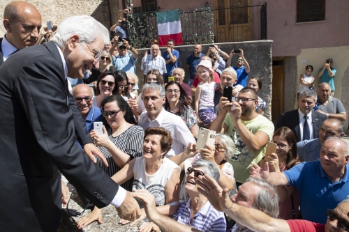 Il Presidente Sergio Mattarella a Scurcola Marsicana, in occasione del 750° anniversario della Battaglia di Tagliacozzo tra Corradino di Svevia e Carlo I D’Angiò
