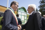 Il Presidente Sergio Mattarella con Mauro Passerotti, Commissario Prefettizio del Comune di Avezzano, in occasione del 750° anniversario della Battaglia di Tagliacozzo tra Corradino di Svevia e Carlo I D’Angiò
