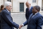 Il Presidente Sergio Mattarella con il Presidente della Repubblica del Mozambico Filipe Jacinto Nyusi, in visita ufficiale