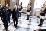 Il Presidente Sergio Mattarella con il Presidente della Repubblica del Mozambico Filipe Jacinto Nyusi, in visita ufficiale