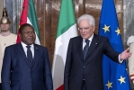 Il Presidente Sergio Mattarella con il Presidente della Repubblica del Mozambico Filipe Jacinto Nyusi, in visita ufficiale