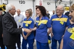 Il Presidente Sergio Mattarella all'Interporto di Bologna in occasione della cerimonia di inaugurazione del nuovo Centro di smistamento postale (hub) di Poste Italiane 
