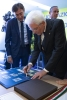 Il Presidente Sergio Mattarella in occasione della cerimonia di inaugurazione del nuovo Centro di smistamento postale (hub) di Poste Italiane 
