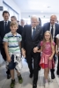 Il Presidente della Repubblica Sergio Mattarella con il Ministro Bussetti e il Presidente di Ferrari John Elkann in occasione della visita all'Istituto Omnicomprensivo "Romolo Capranica"