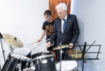 Il Presidente della Repubblica Sergio Mattarella nel corso della visita all'Istituto Omnicomprensivo "Romolo Capranica"