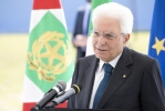 Il Presidente della Repubblica Sergio Mattarella nel corso della cerimonia di inaugurazione dell'Istituto Omnicomprensivo "Romolo Capranica"