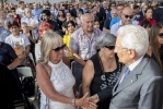 Il Presidente Sergio Mattarella con i familiiari delle vittime del crollo del Ponte Morandi