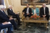 Il Presidente della Repubblica Sergio Mattarella  con il Sen. Luca CIRIANI e On. Tommaso FOTI, rispettivamente Presidente del Gruppo Parlamentare “Fratelli d’Italia” del Senato della Repubblica e Vice Presidente del Gruppo Parlamentare della Camera dei Deputati, accompagnati dall’On. Giorgia MELONI, Capo della forza politica “Fratelli d’Italia" in occasione delle consultazioni