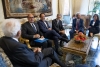 Il Presidente della Repubblica Sergio Mattarella  con la delegazione del Gruppo Parlamentare “Partito Democratico” del Senato della Repubblica e della Camera dei Deputati, in occasione delle consultazioni