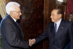 Roma - Il Presidente della Repubblica Sergio Mattarella  con il Dott. Silvio BERLUSCONI, Presidente del Partito “Forza Italia – Berlusconi Presidente”, in occasione delle consultazioni
