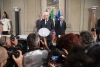 Il Presidente Sergio Mattarella al termine delle consultazioni

