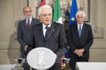 Il Presidente Sergio Mattarella al termine delle consultazioni
