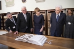 Il Presidente Sergio Mattarella con il Presidente della Repubblica Federale di Germania Frank-Walter Steinmeier e la Signora Steinmeier in occasione della commemorazione del 75° anniversario degli eccidi di Fivizzano