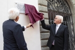 Il Presidente Sergio Mattarella,con il Presidente della Repubblica Federale di Germania Frank-Walter Steinmeier a  Fivizzano,in occasione della commemorazione del 75° anniversario degli eccidi