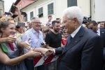 Il Presidente Sergio Mattarella  durante la cerimonia di commemorazione del 75° anniversario degli eccidi di Fivizzano
