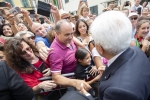 Il Presidente Sergio Mattarella a Fivizzano durante la cerimonia di commemorazione del 75° anniversario degli eccidi.