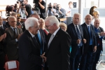 Il Presidente Sergio Mattarella,con il Presidente della Repubblica Federale di Germania Frank-Walter Steinmeier a Fivizzano durante la cerimonia di commemorazione del 75° anniversario degli eccidi