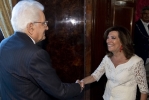Il Presidente della Repubblica Sergio Mattarella  con la Sen. Avv. Maria Elisabetta ALBERTI CASELLATI, Presidente del Senato della Repubblica, in occasione delle consultazioni