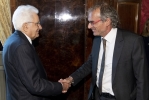 l Presidente della Repubblica Sergio Mattarella  con l’On. Avv. Manfred SCHULLIAN, Presidente del Gruppo Parlamentare Misto della Camera dei Deputati, in occasione delle consultazioni