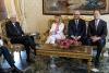 Il Presidente della Repubblica Sergio Mattarella  con la delegazione dei Gruppi Parlamentari “Fratelli d’Italia” del Senato della Repubblica e della Camera dei Deputati, in occasione delle consultazioni