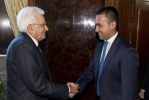  Il Presidente della Repubblica Sergio Mattarella  con l’On. Luigi DI MAIO, Capo della forza politica “MoVimento 5 Stelle”, in occasione delle consultazioni