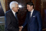 Il Presidente della Repubblica Sergio Mattarella  con il Prof. Giuseppe Conte, 