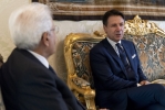 Il Presidente della Repubblica Sergio Mattarella  con il Presidente del Consiglio incaricato  Prof. Giuseppe Conte